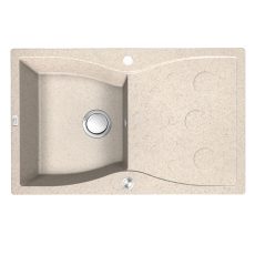 LAVEO MOLOKIN bézs gránit mosogató szifonnal,  58x50cm - SPO_411T