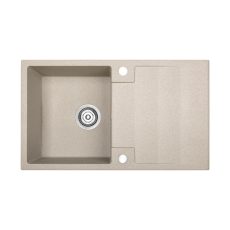 RIO 1CS egymedence csepptálcás gránit bézs mosogató szifonnal, 76x44x17,5 cm