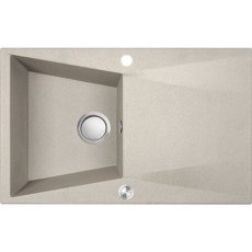 Laveo GRENADA csepptálcás bézs mosogató automata dugókiemelős, helytakarékos szifonnal - SRG_411T