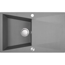 Laveo GRENADA csepptálcás szürke mosogató automata dugókiemelős, helytakarékos szifonnal - SRG_511T