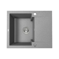 Laveo PICO 45S mini csepptálcás szürke gránit mosogató helytakarékos szifonnal - SRH_513Y