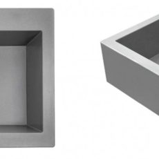 Laveo KOMODO szürke mosogató helytakarékos szifonnal - SRK_510A