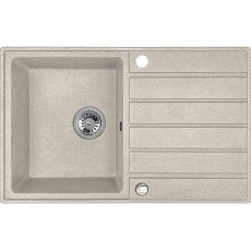 Laveo MARGARITA csepptálcás bézs mosogató, automata dugókiemelős, helytakarékos szifonnal - SRM_411T