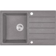 Laveo MARGARITA csepptálcás szürke mosogató automata dugókiemelős, helytakarékos szifonnal - SRM_511T