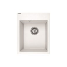 Laveo PICO egymedencés fehér mosogató helytakarékos szifonnal - SRO_610Y