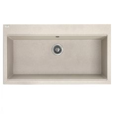 LAVEO TAU 9 nagymedencés bézs mosogató helytakarékos szifonnal - SRT_4109