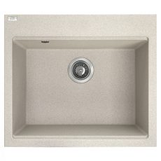 Laveo TAU 6 bézs egymedencés mosogató helytakarékos szifonnal - SRT_410Y