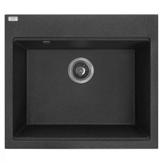 Laveo TAU 6 egymedencés mosogató, szemcsés fekete - SRT_710Y