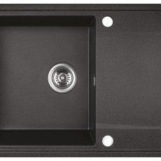 LAVEO HUNTER egymedence csepptálcás mosogató, szemcsés fekete K. - SRU_711T
