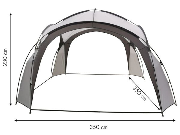 Szürke kerti pavilon 3,5x3,5 m - Image 5