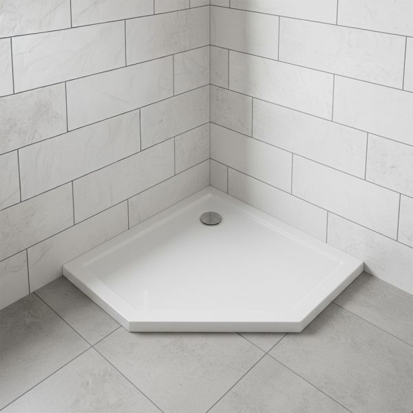 Modena Slim ötszögletű alacsony akril zuhanytálca 100x100 cm - Image 2