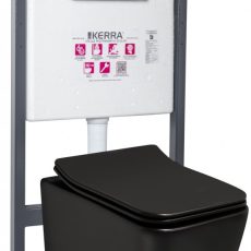 Tinos BL Pacific Black falba építhető WC tartály szett
