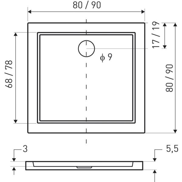 Tomar 80x80 cm szögletes zuhanykabin SLIM zuhanytálcával - Image 5