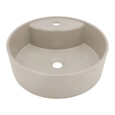 LAVEO CLIFF kerek gránit mosdó túlfolyó nélkül, bézs - VGC1410T