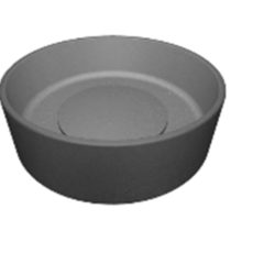 LAVEO PERL kerek gránit mosdó gránit click-clack leeresztővel, szürke - VGP1510T