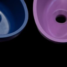 LAVEO VELA pultra szerelhető gránit mosdó túlfolyó nélkül, éjkék - VGV1N10T