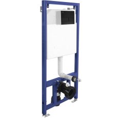 LAVEO AKAN rejtett fali tartály fekete öblítővel, állítható, 3/6L - VSA_758V