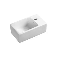 LAVEO KVADRATO kerámia mosdó, fehér, pultra vagy falra szerelhető (szerelvény kittel) - VUK_6135