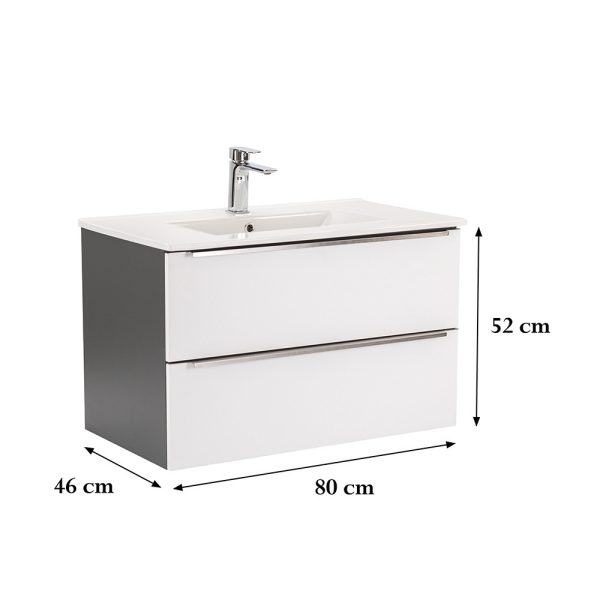 Vario Trim 80 alsó szekrény mosdóval - Image 3