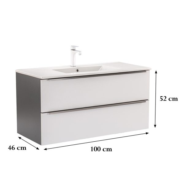 Vario Trim 100 alsó szekrény mosdóval - Image 3