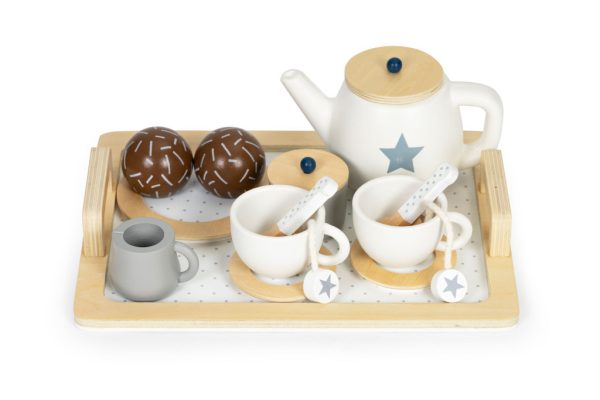 Fa teakészlet kancsóval, csészékkel 17 darab - Image 2