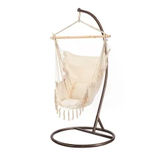 Puerto függőszék állvánnyal bézs-barna - WST-02-Beige_SW-007-STBR