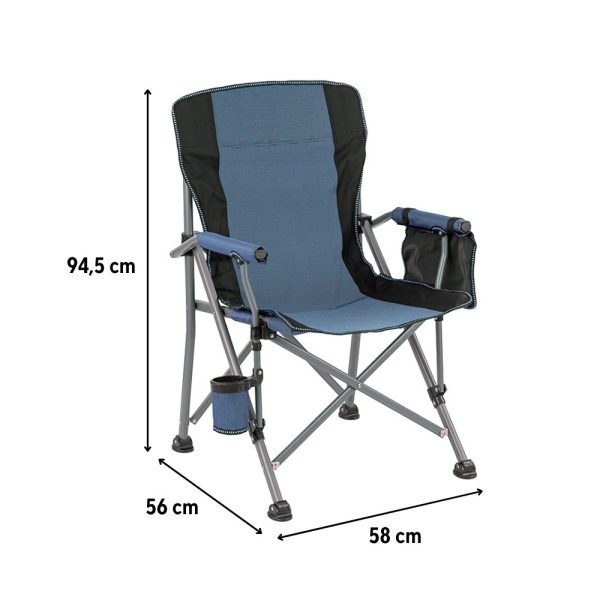 Leziter Comfort karfás horgász szék pohártartóval kék - Image 3