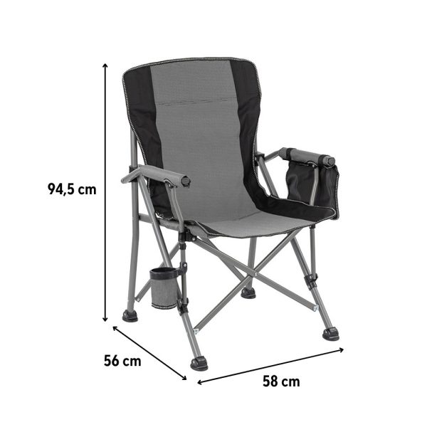 Leziter Comfort karfás horgász szék pohártartóval szürke - Image 3