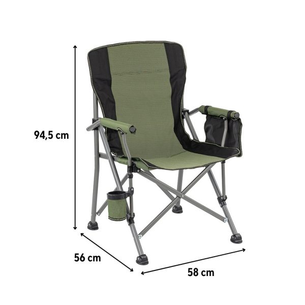 Leziter Comfort karfás horgász szék pohártartóval zöld - Image 3