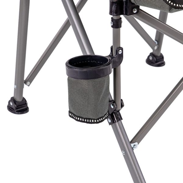 Leziter Comfort Plus karfás horgász szék pohártartóval szürke - Image 8