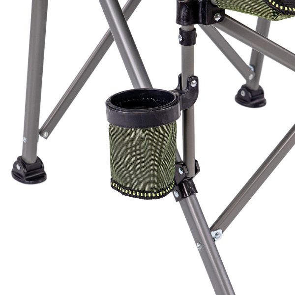 Leziter Comfort Plus karfás horgász szék pohártartóval zöld - Image 8