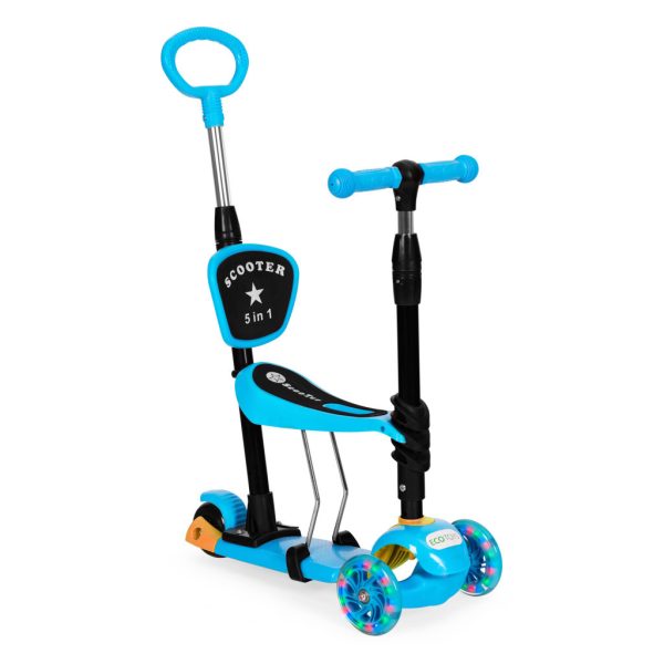 Háromkerekű roller Led kerekekkel 3 az 1-ben kék - Image 2