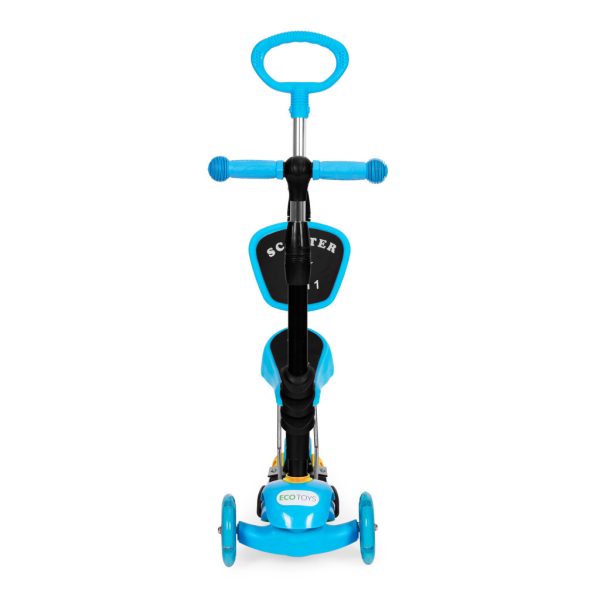 Háromkerekű roller Led kerekekkel 3 az 1-ben kék - Image 3