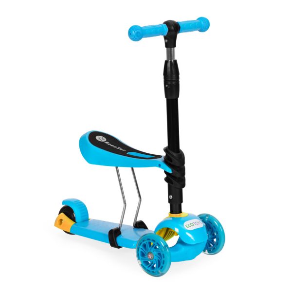 Háromkerekű roller Led kerekekkel 3 az 1-ben kék - Image 6