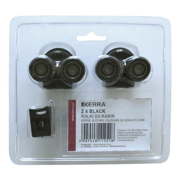 Z6 Black dupla zuhanykabin görgő - Image 2