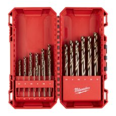 Milwaukee Red Cobalt –  HSS-G Co fémfúró – DIN 338 Készlet (19 darab)