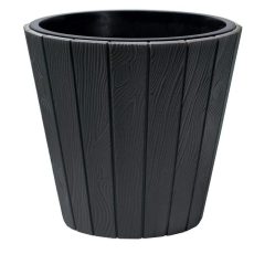 Woodee Kerek Virágtartó 35CM ANTRACIT