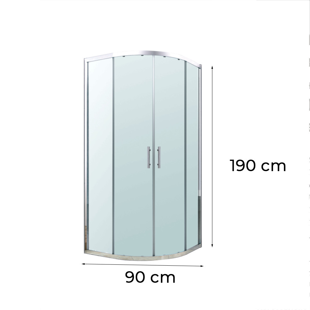 Soul 90x90 cm íves zuhanykabin tálca nélkül - Image 3