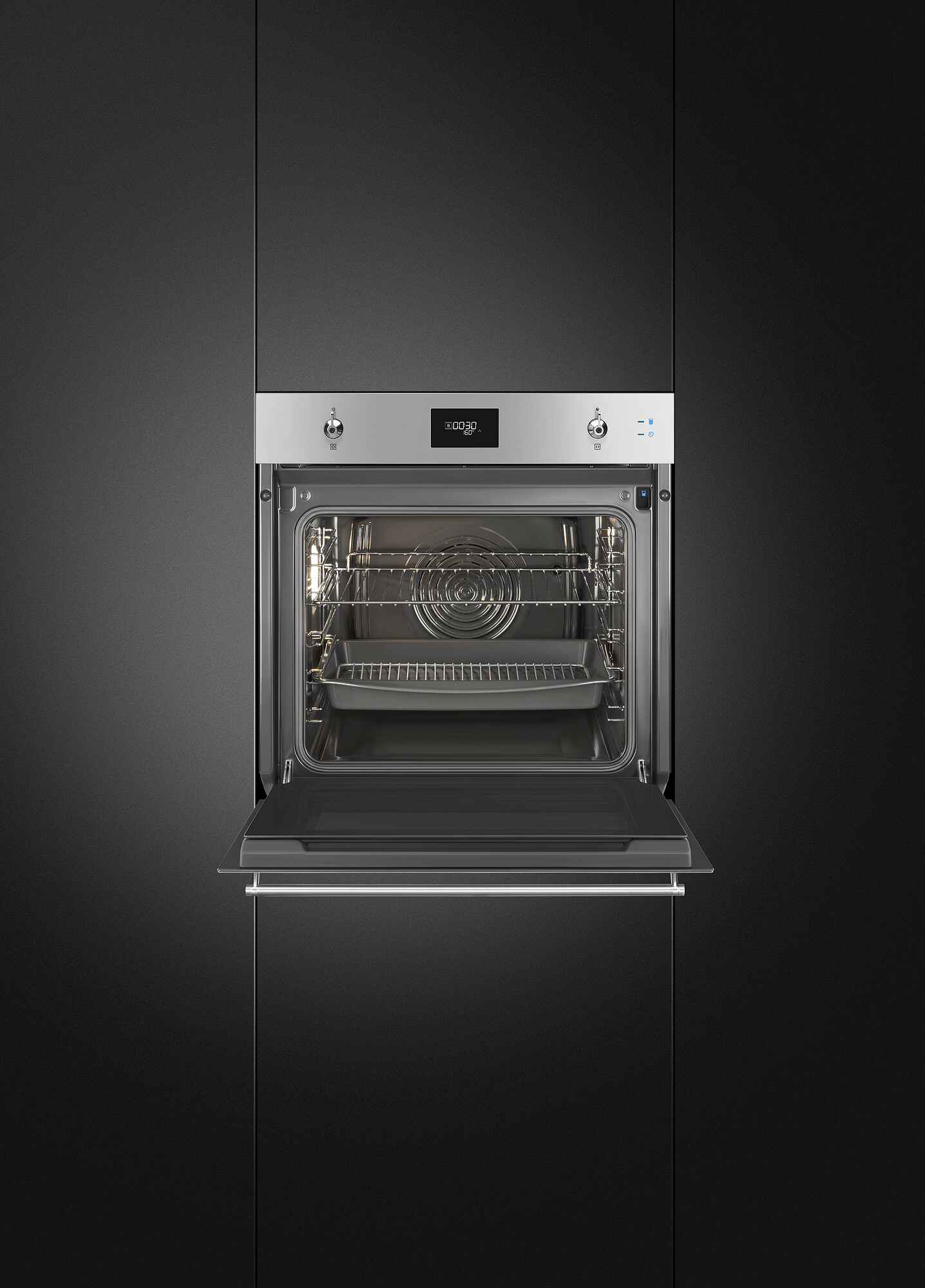 SMEG KOMBINÁLT SÜTŐ, GŐZFUNKCIÓVAL, Classica design, Galileo, 60 cm, CS LCD, inox - Image 6