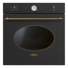 SMEG PIROLITIKUS HŐLÉGKEVERÉSES SÜTŐ, Colonial design, 60 cm, analóg, antracit