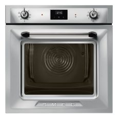 SMEG PIROLITIKUS HŐLÉGKEVERÉSES SÜTŐ, Victoria design, Galileo, 60 cm, ES LCD, inox