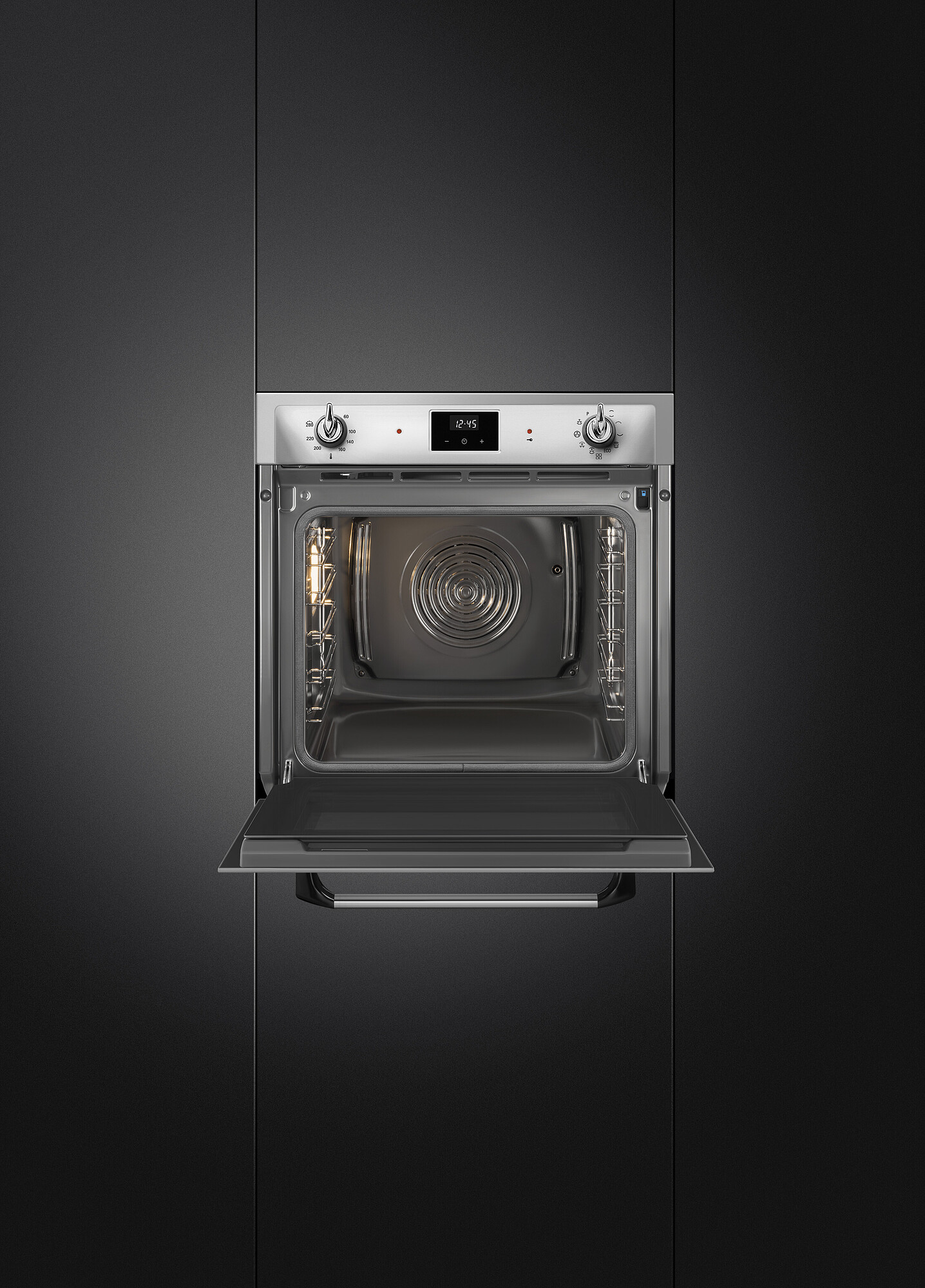 SMEG PIROLITIKUS HŐLÉGKEVERÉSES SÜTŐ, Victoria design, Galileo, 60 cm, ES LCD, inox - Image 5