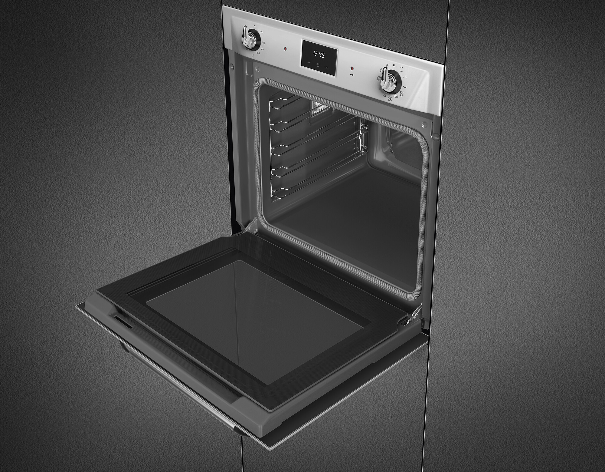 SMEG PIROLITIKUS HŐLÉGKEVERÉSES SÜTŐ, Victoria design, Galileo, 60 cm, ES LCD, inox - Image 7