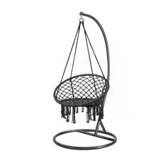 Cardenas függőfotel állvánnyal fekete-fekete - WST-01-Black_SW-007-STBL