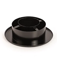 Rozsdamentes pellet kályha füstcső 130/80 szűkítő és rozetta fekete