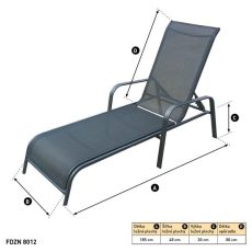 FIELDMANN FDZN 8012 fémvázas napozóágy