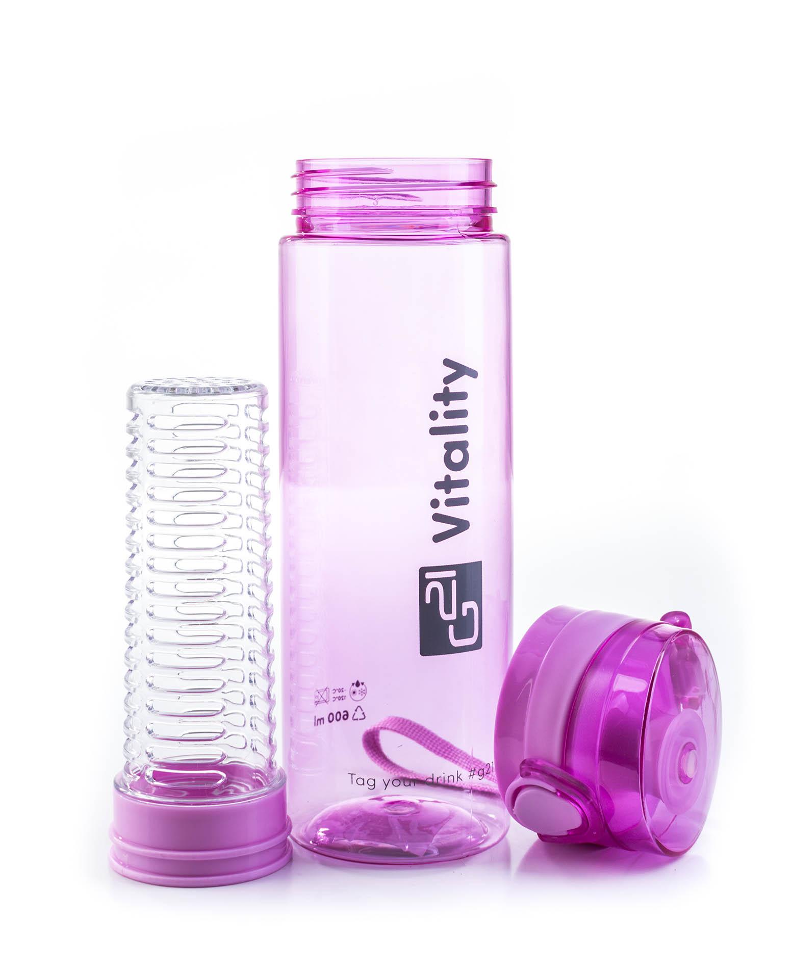 G21 smoothie/juice palack, 600 ml, lila - Image 3