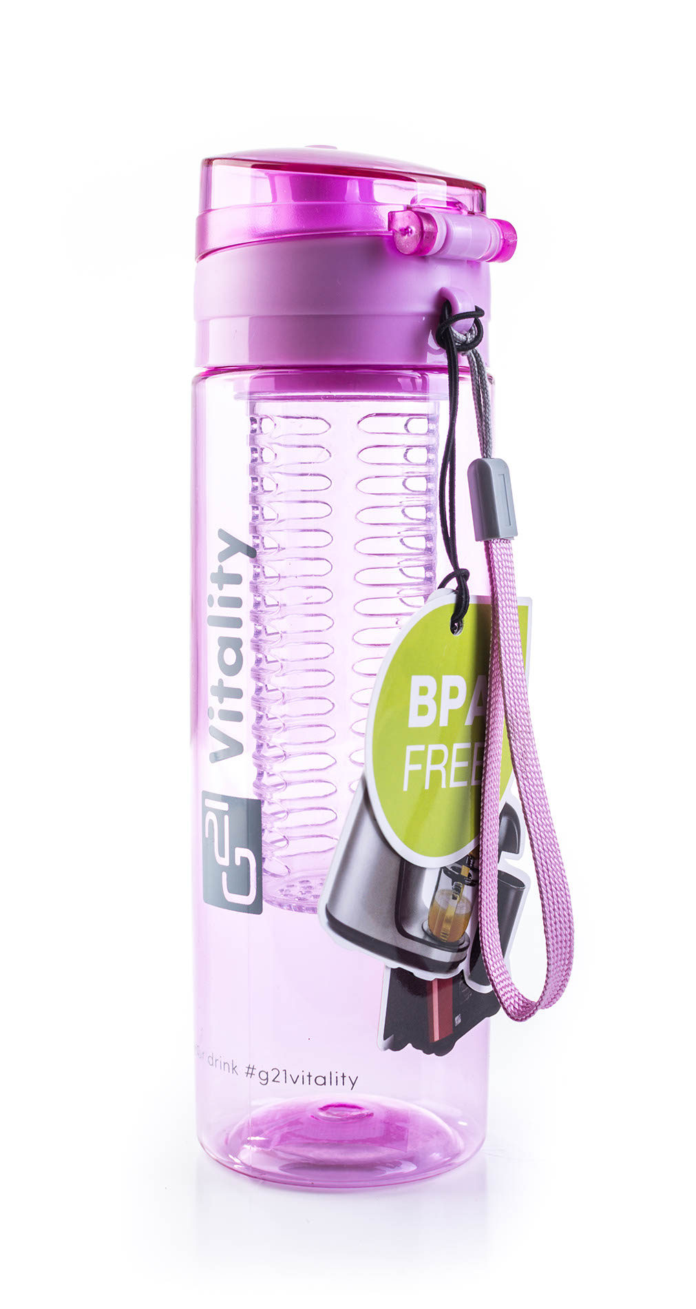 G21 smoothie/juice palack, 600 ml, lila - Image 6