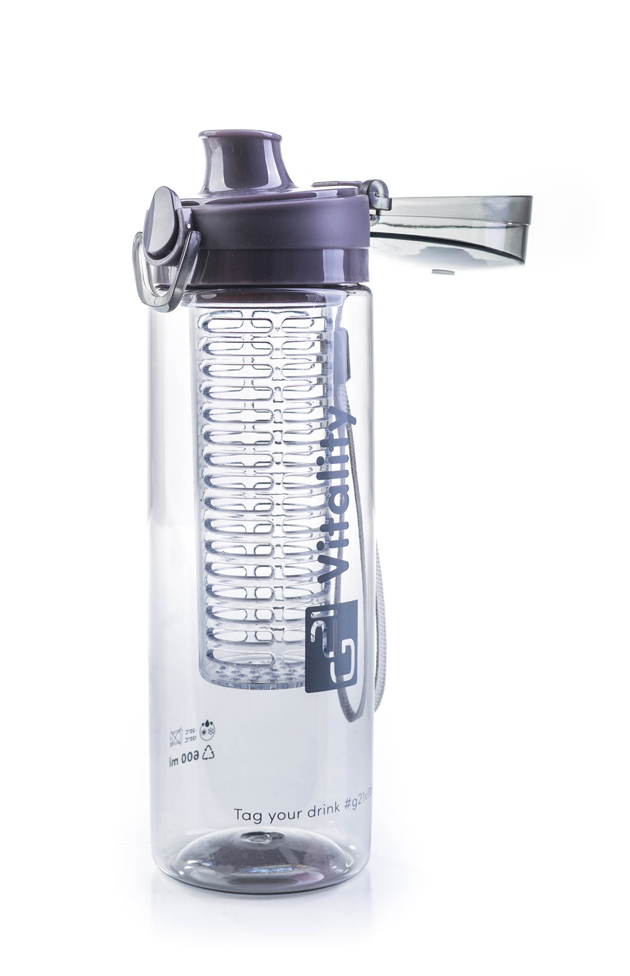 G21 smoothie/juice palack, 600 ml, szürke - Image 2