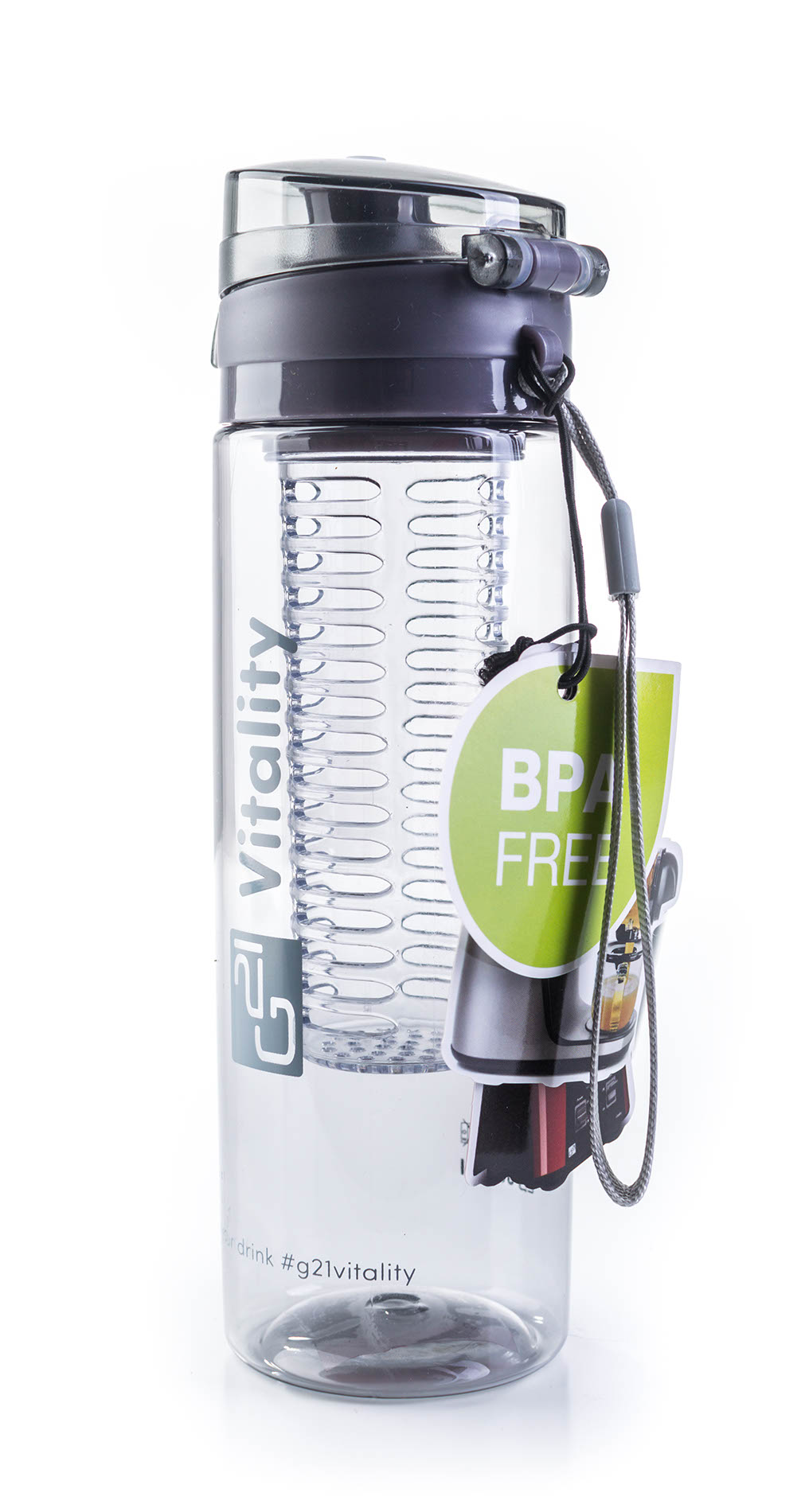 G21 smoothie/juice palack, 600 ml, szürke - Image 6